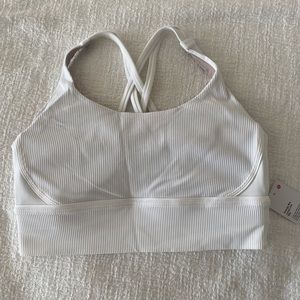 Lululemon NEW WITH TAGS White Ribbed Energy Bra size 10